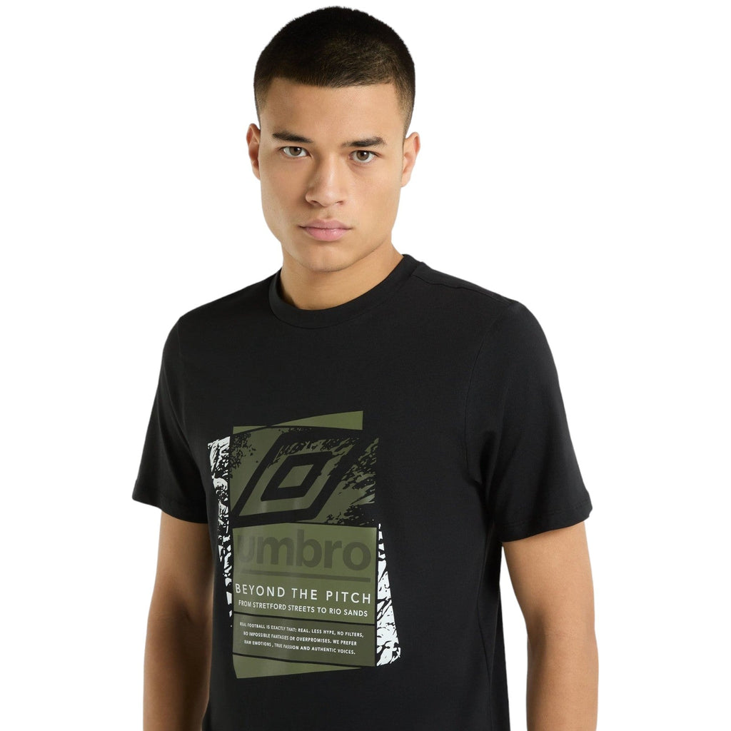 Umbro Layered Box Logo Graphic Mens Short Sleeved T-Shirt