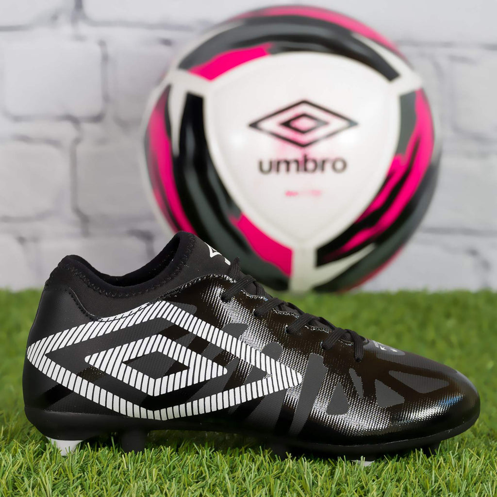 Umbro Ventura Kids Firm Ground Slip-On Laced Football Boots